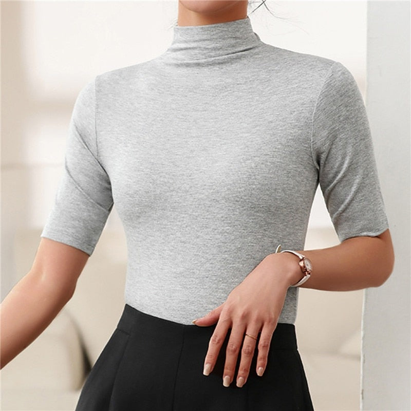 Pull col roulé femme – Pull classique sans couture élégant et confortable