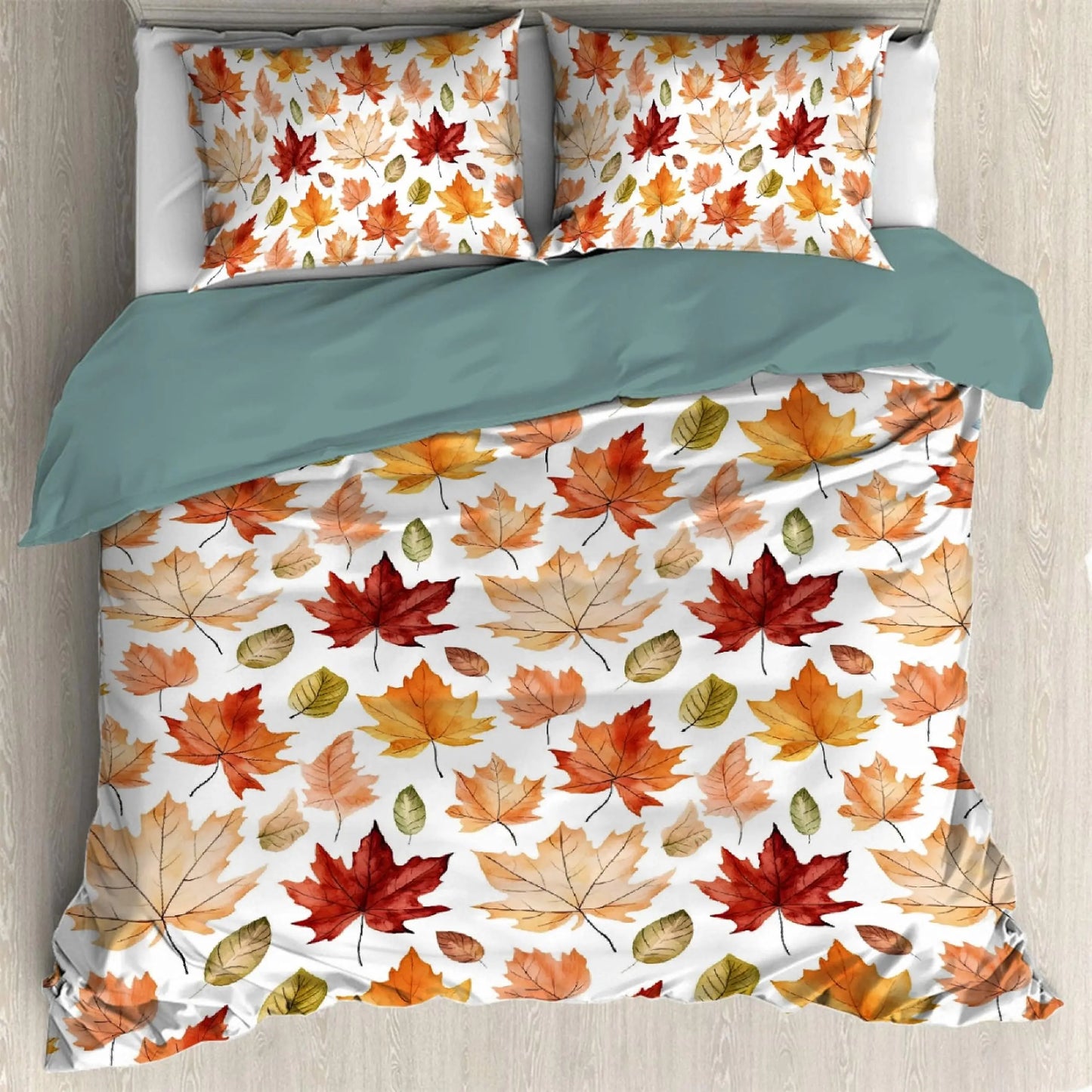 Housse de couette automne – Housse confortable en coton design pour literie