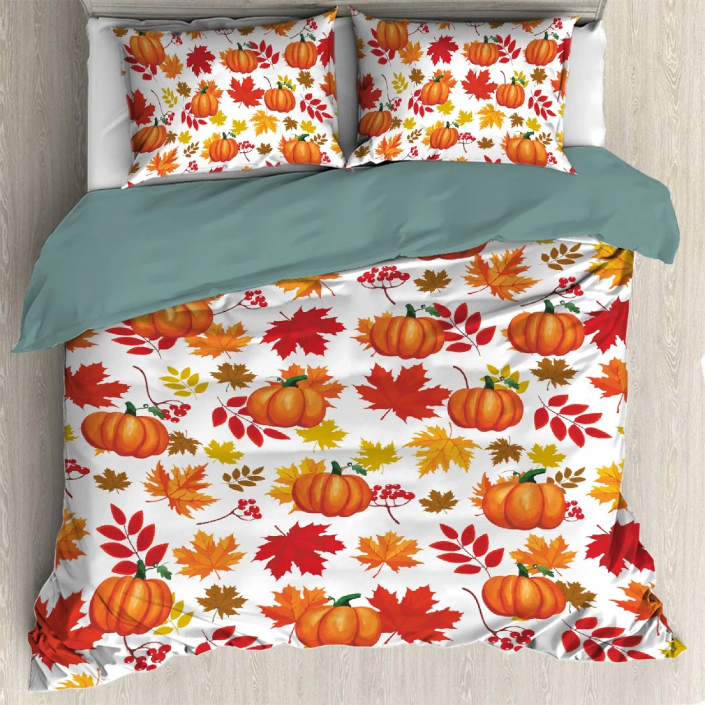 Housse de couette automne – Housse confortable en coton design pour literie