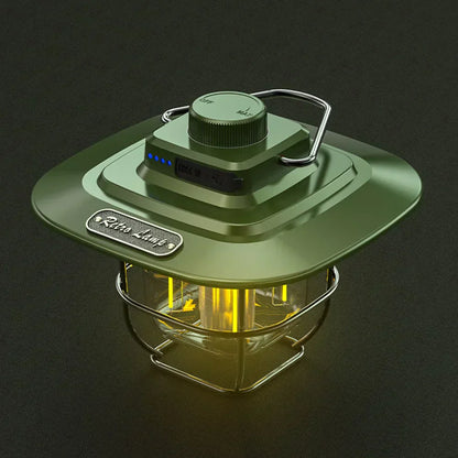 Lampe de camping portable – Éclairage vintage élégant et durable pour plein air