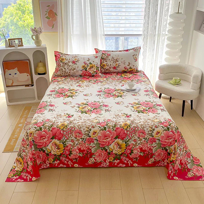 Housse de matelas coton – Drap-housse imprimé confortable pour literie maison