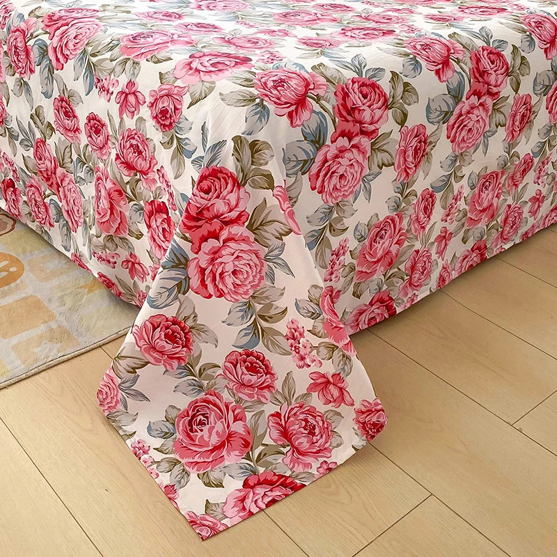 Housse de matelas coton – Drap-housse imprimé confortable pour literie maison