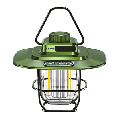 Lampe de camping portable – Éclairage vintage élégant et durable pour plein air