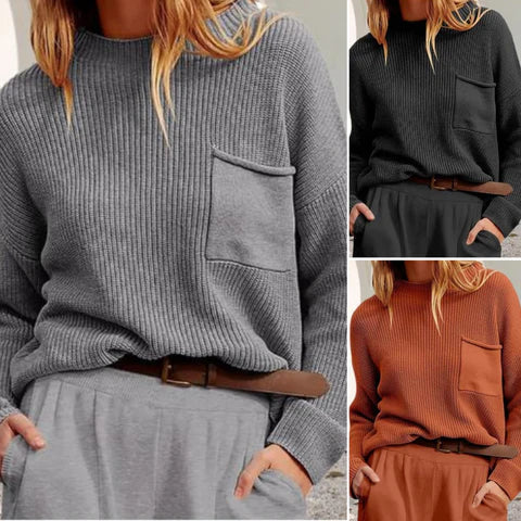 Pull d'hiver stylé femme – Pull chaud en laine avec design tendance