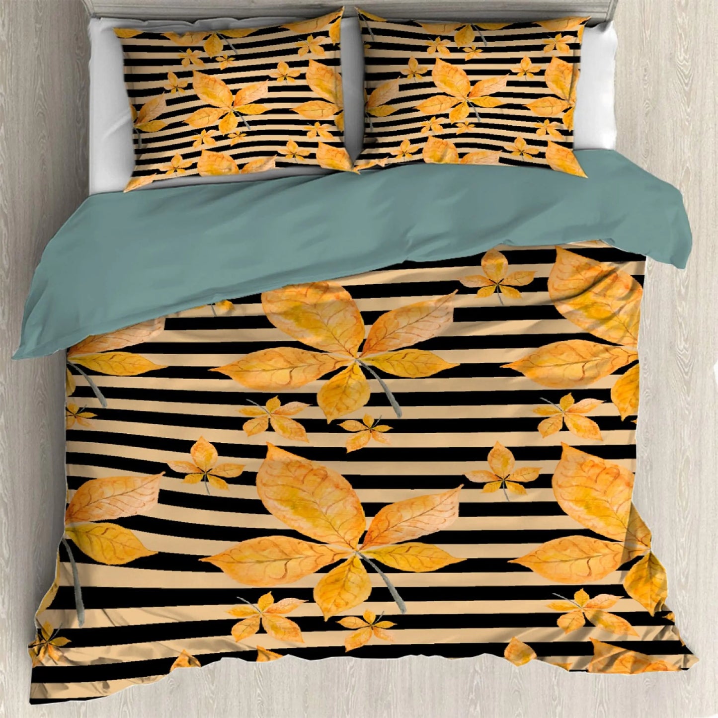 Housse de couette automne – Housse confortable en coton design pour literie