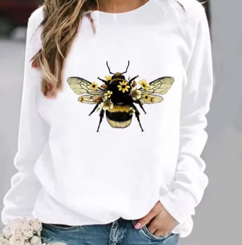 Pull en coton graphique – Sweat-shirt tendance avec impressions modernes