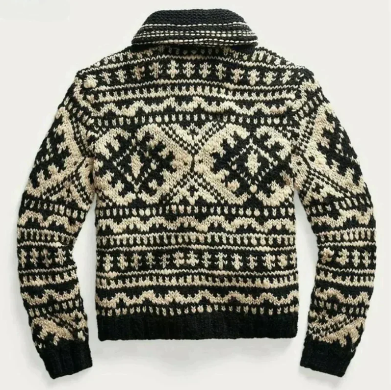 Pull en tricot homme – Pull vintage chaud et confortable pour l'hiver