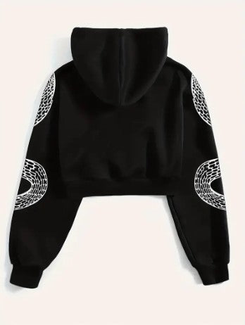 Sweat à capuche coton imprimé – Vêtement décontracté tendance et confortable