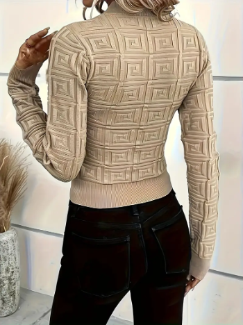 Pull en tricot élégant – Haut chic avec motif tendance