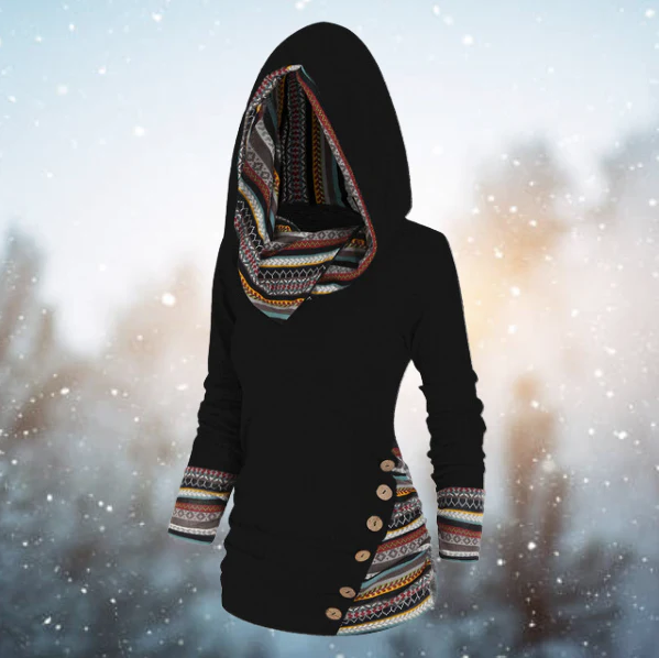 Cape tribal femme – Cape tendance à motifs ethniques pour un look unique