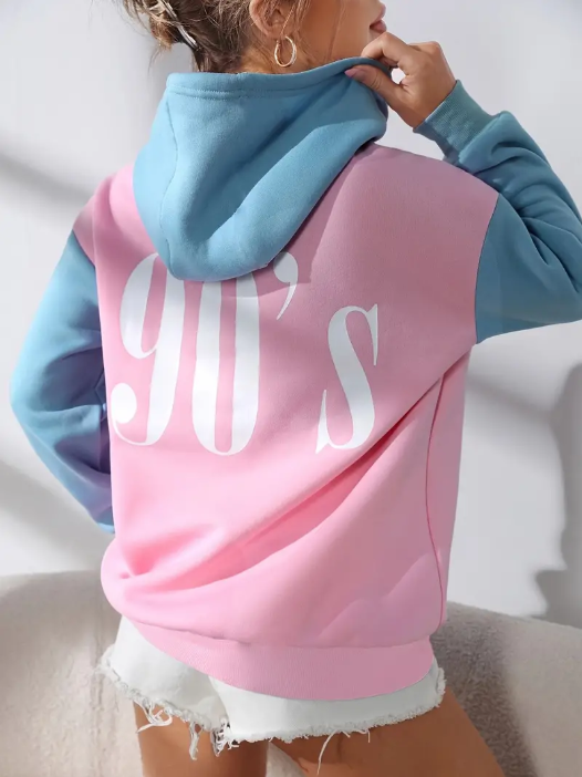 Sweat à capuche stylé – Vêtement décontracté avec design en blocs de couleurs