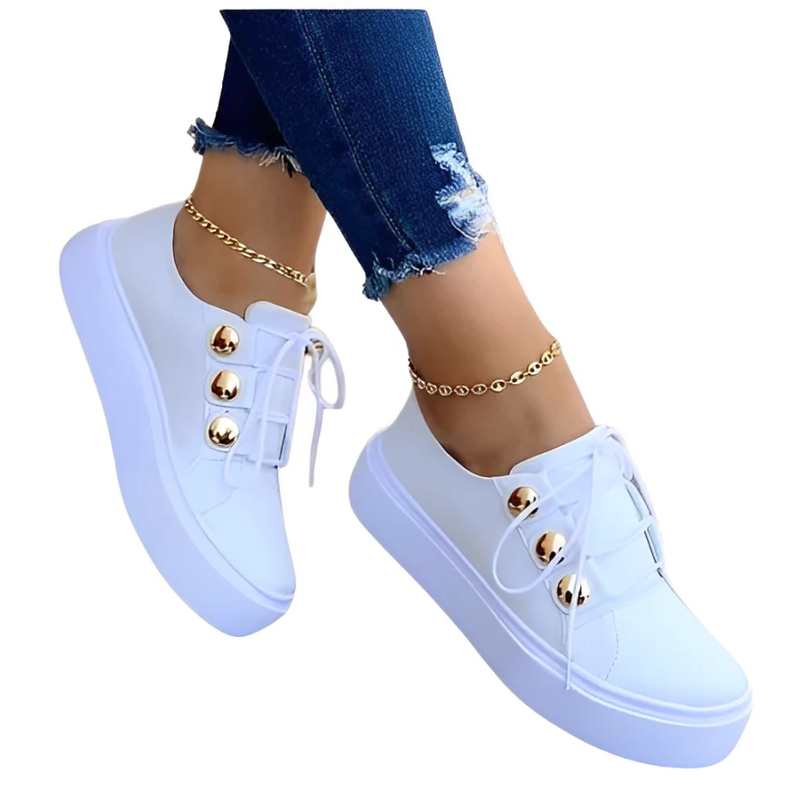 Chaussures plateforme femme – Sneakers en toile tendance et confortables