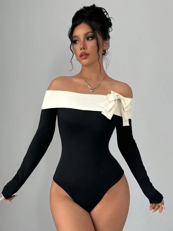 Robe élégante sans épaules – Robe fluide chic pour soirée