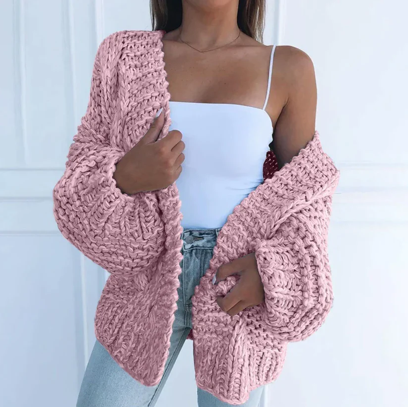 Cardigan femme - Grobstrick Kira en tricot épais et confortable