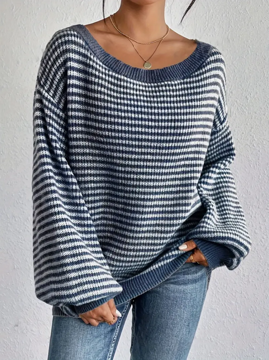 Pull en tricot femme – Pull à épaules tombantes chic et confortable