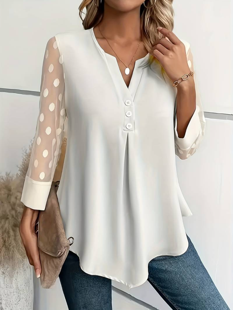 Pull en tricot femme – Décolleté en V et bouton chic pour look élégant