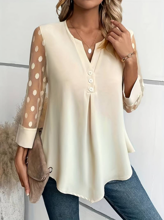 Pull en tricot femme – Décolleté en V et bouton chic pour look élégant