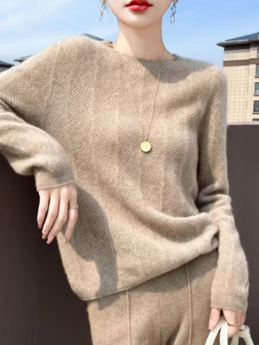 Pull en laine de cachemire – Pull à la mode élégant et confortable pour femme