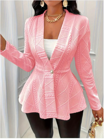 Blazer en tricot élégant femme – Veste chic et confortable pour toutes occasions