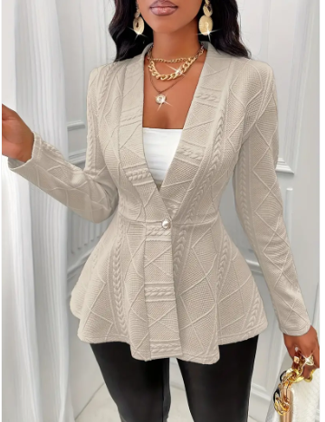 Blazer en tricot élégant femme – Veste chic et confortable pour toutes occasions