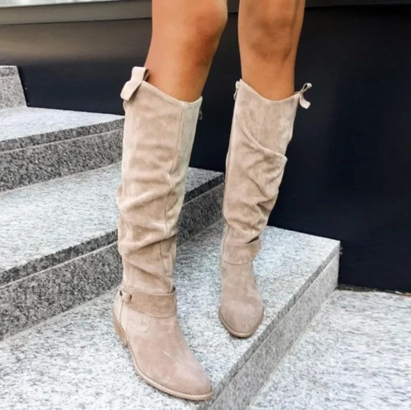 Bottes hautes femme – Chaussures modernes en cuir pour style élégant