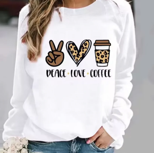 Pull en coton graphique – Sweat-shirt tendance avec impressions modernes