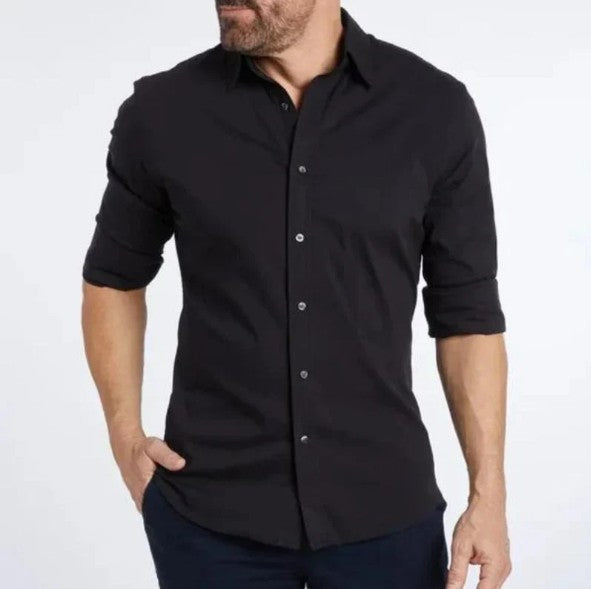 Chemise en coton homme – Chemise à manches longues élégante et confortable