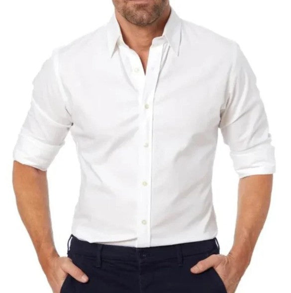 Chemise en coton homme – Chemise à manches longues élégante et confortable