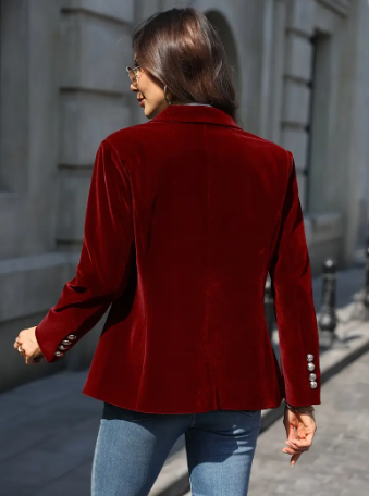 Blazer élégant femme – Veste chic ajustée en tissu léger