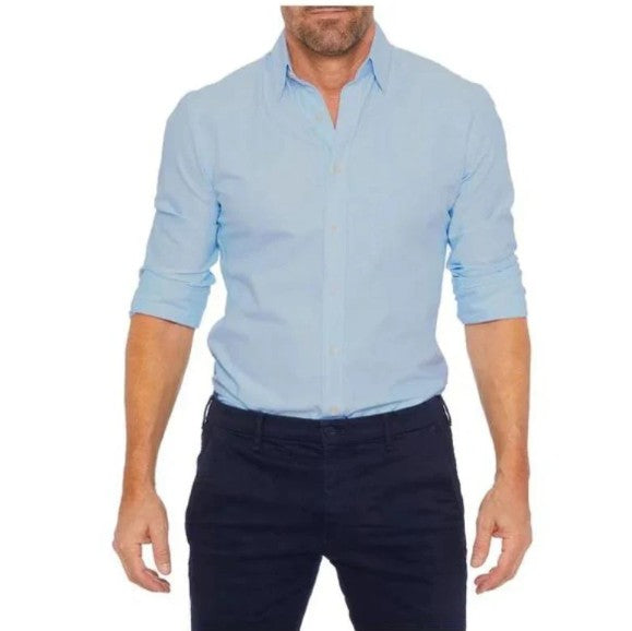 Chemise en coton homme – Chemise à manches longues élégante et confortable