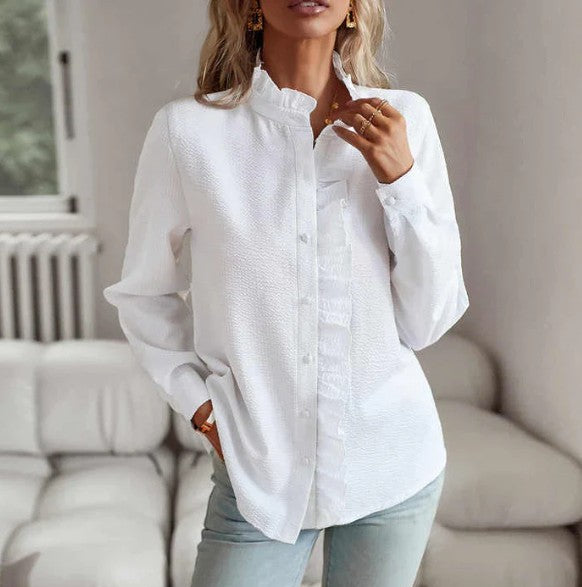 Blouse élégante femme – Top avec volants chic et léger