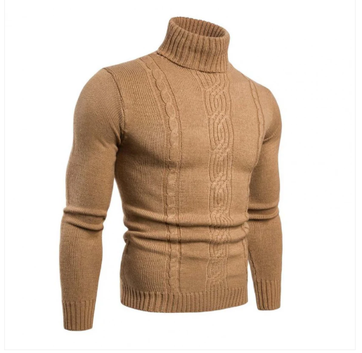 Pull col roulé coton – Pull torsadé élégant pour homme