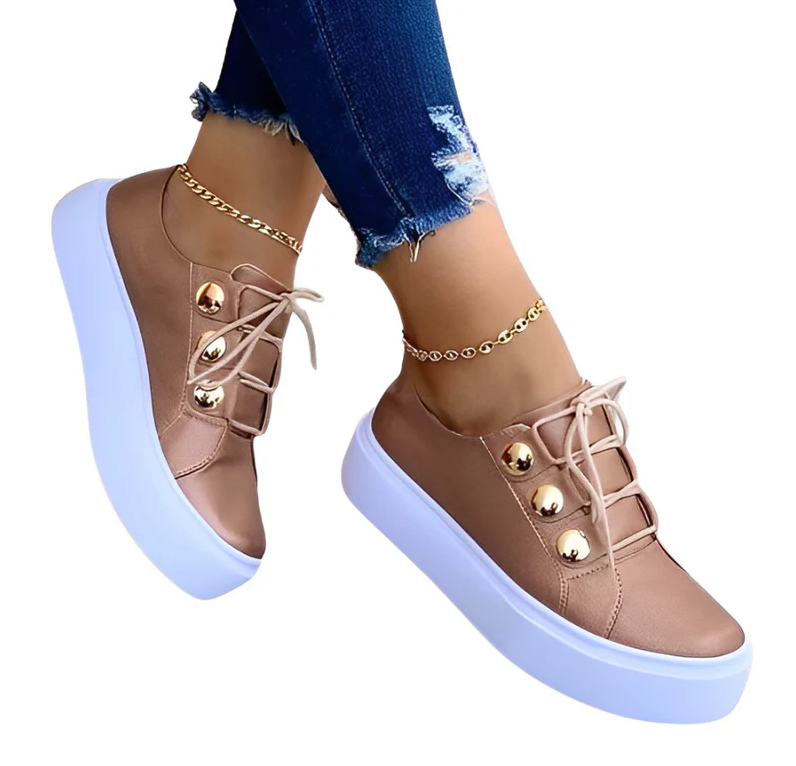 Chaussures plateforme femme – Sneakers en toile tendance et confortables