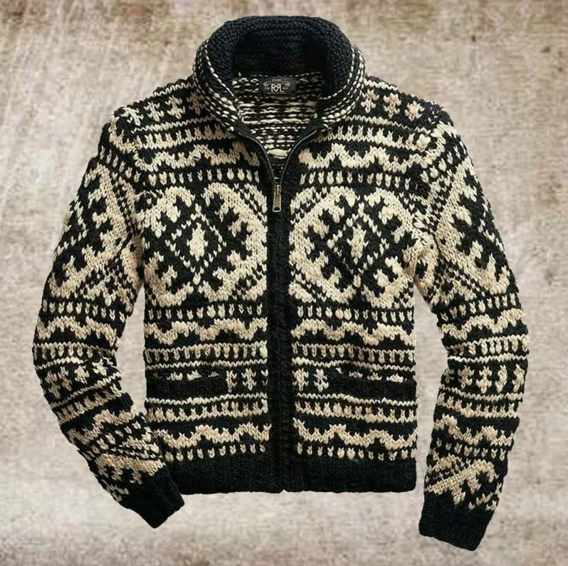 Pull en tricot homme – Pull vintage chaud et confortable pour l'hiver