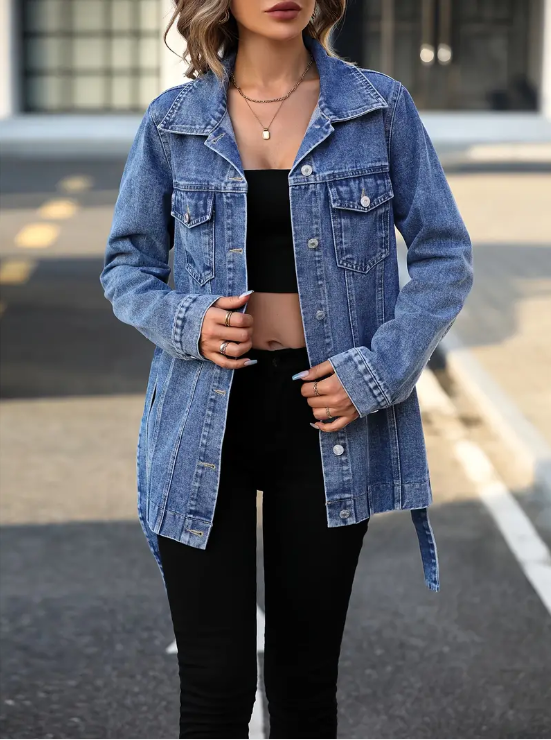 Veste en jean femme – Veste stylée en coton tendance