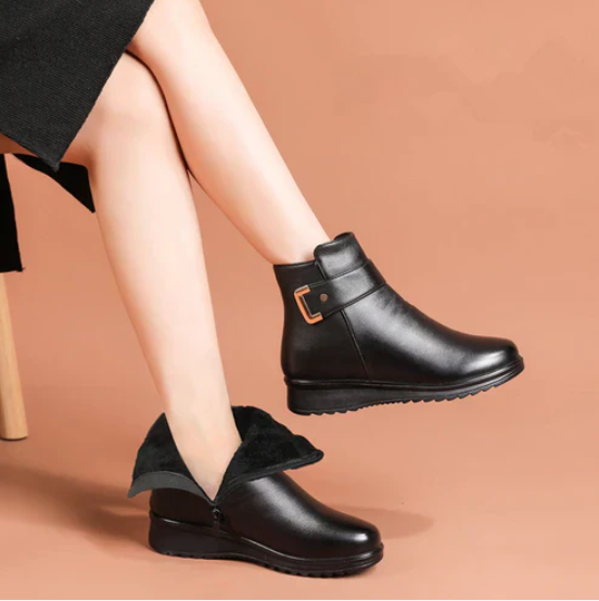 Bottes en cuir véritable femme – Chaussures élégantes et confortables pour toutes occasions