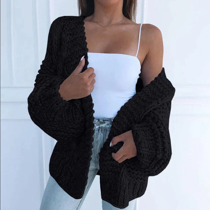 Cardigan femme - Grobstrick Kira en tricot épais et confortable