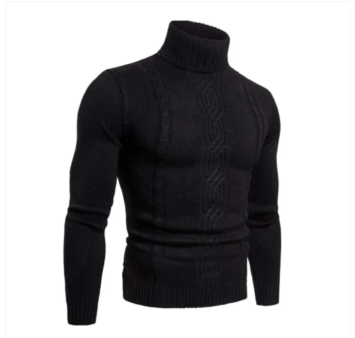 Pull col roulé coton – Pull torsadé élégant pour homme