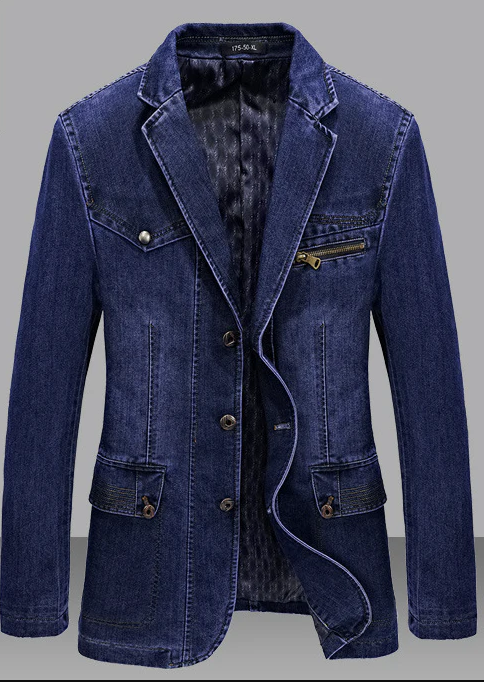 Veste en jean homme – Veste décontractée en denim classique et tendance