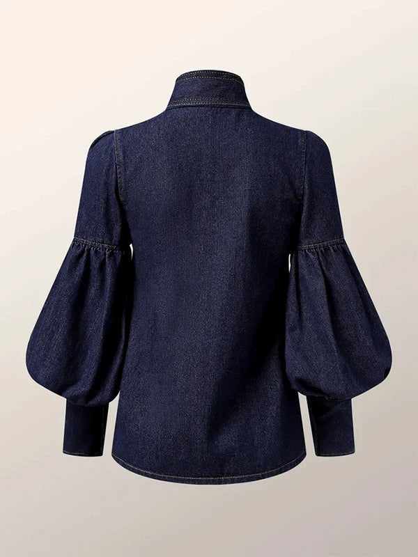 Blouse d'hiver femme – Blouse décontractée élégante en tissu doux et fluide