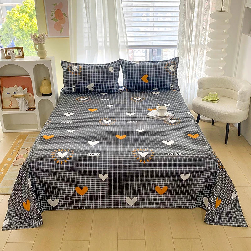 Housse de matelas coton – Drap-housse imprimé confortable pour literie maison