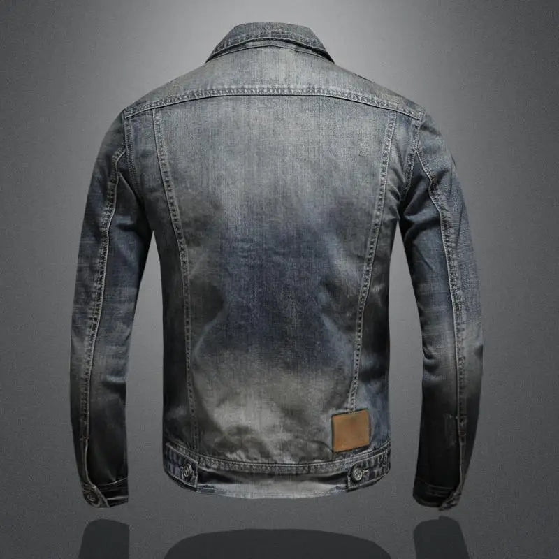 Veste en jean homme – Veste vintage décontractée en denim