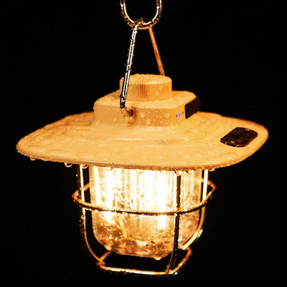 Lampe de camping portable – Éclairage vintage élégant et durable pour plein air