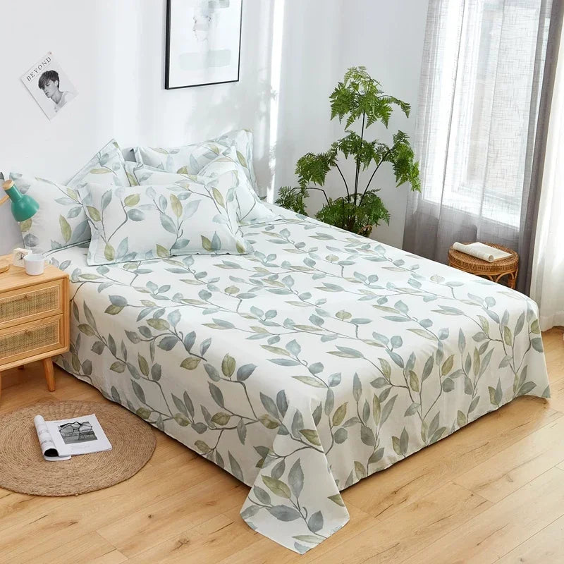 Drap de lit coton élégant – Housse de lit confortable avec imprimé décoratif
