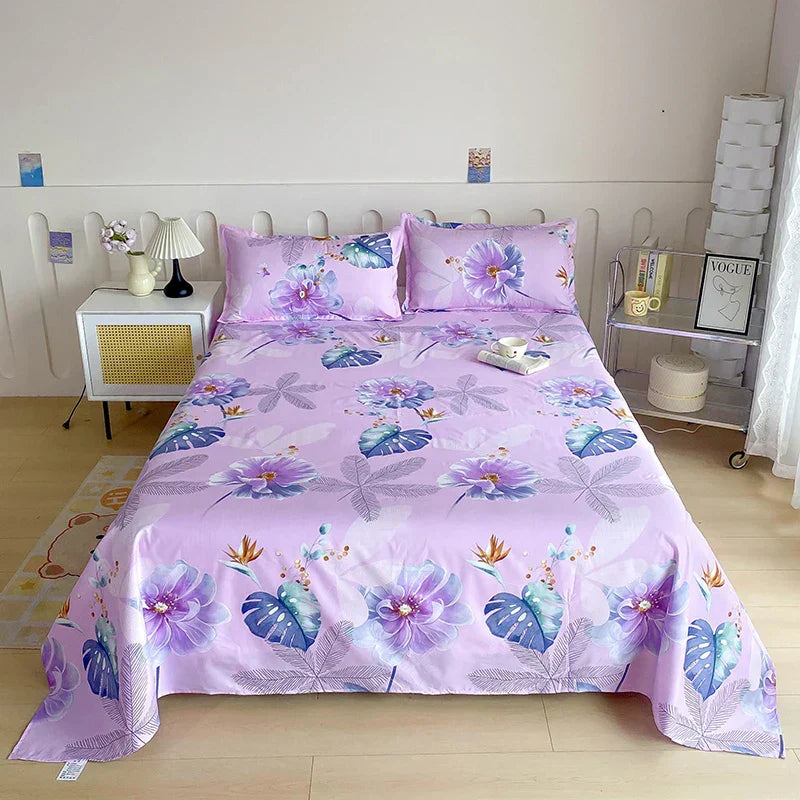 Housse de matelas coton – Drap-housse imprimé confortable pour literie maison