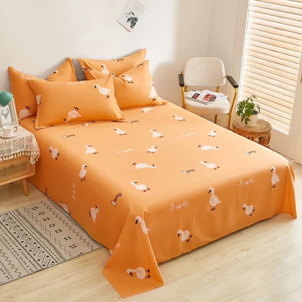 Drap de lit coton élégant – Housse de lit confortable avec imprimé décoratif
