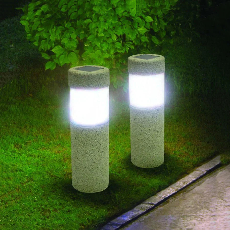 Lampe extérieure jardin – Éclairage élégant en pierre durable pour terrasses