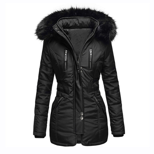 Manteau d'hiver femme – Manteau élégant en laine avec capuche