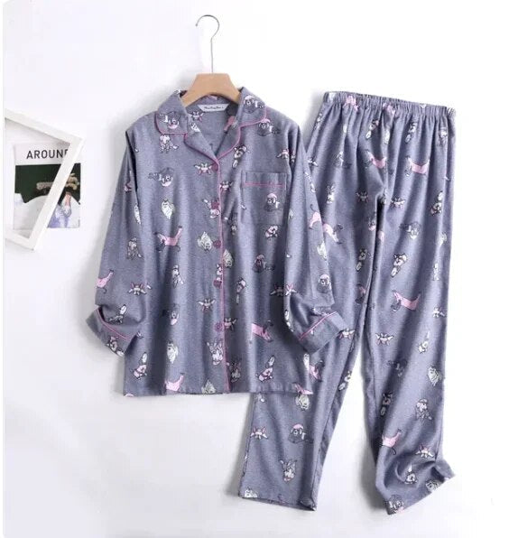 Pyjama femme confortable – Ensemble avec motifs vifs et doux