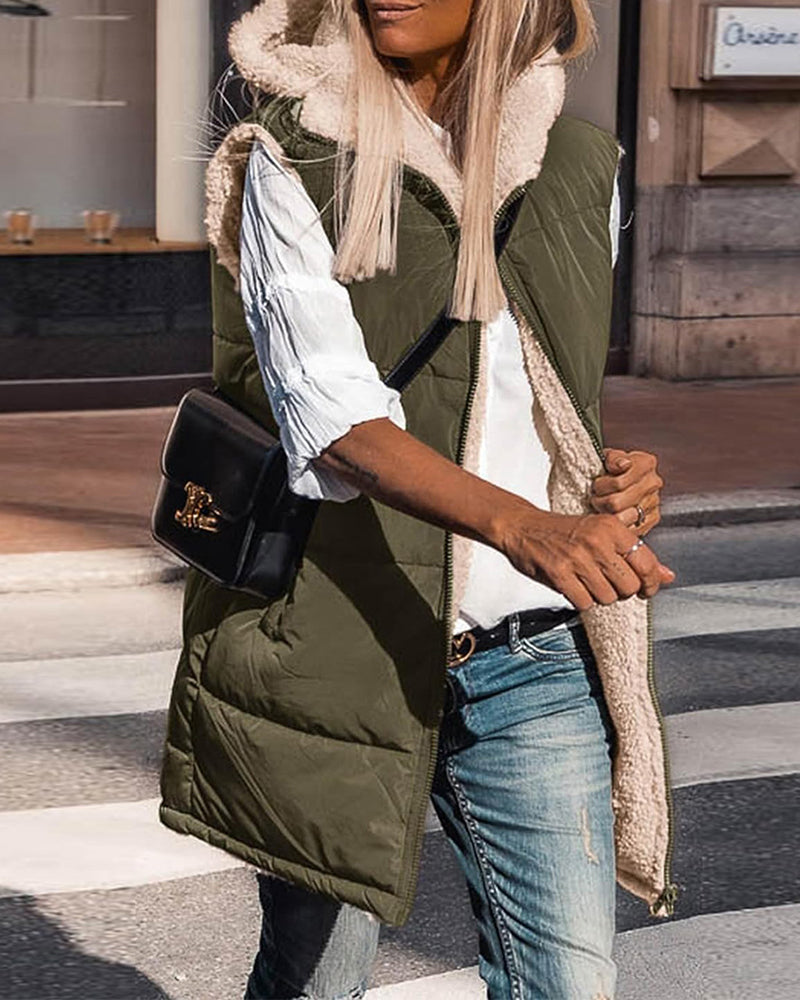 Gilet réversible homme – Veste avec capuche légère et pratique